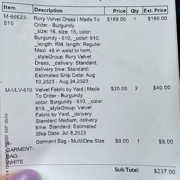 EUC Burgundy size 16 Revelry Velvet Drees - Picture 6 of 9